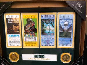 Packer framed tickets